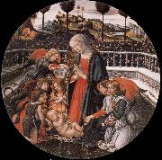 Francesco Botticini The Adoracion of the Nino china oil painting reproduction